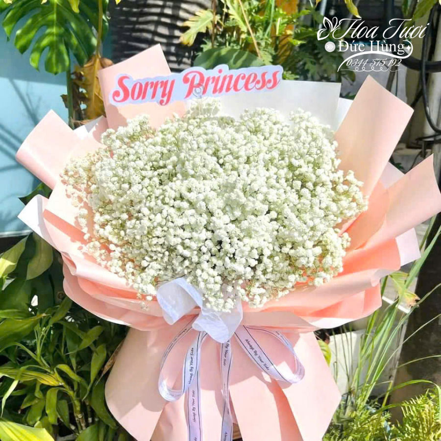 Bó Hoa Baby Màu Trắng Đẹp